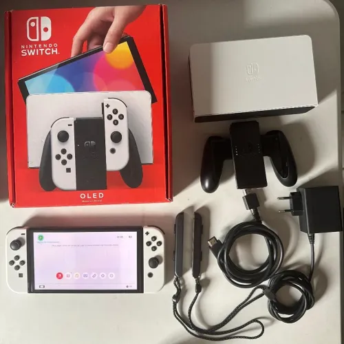 Nintendo switch oled com 10 jogos