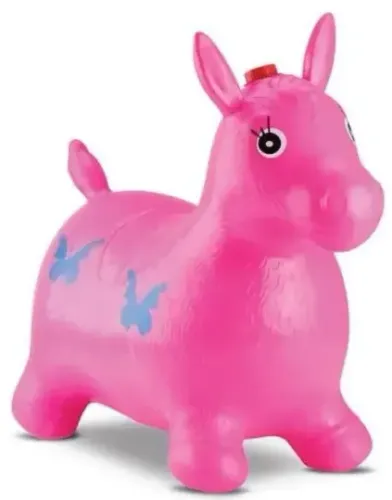 Cavalinho Upa Upa Infantil, Brinquedo Pula Pula Rosa