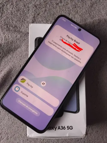 Samsung Galaxy A36 na caixa