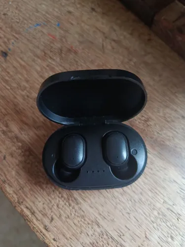 Fone De Ouvido Bluetooth Xiaomi Redmi Airdots S Microfone Cor Preto Luz vermelha 