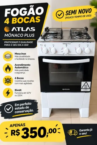Fogão Atlas 4 bocas