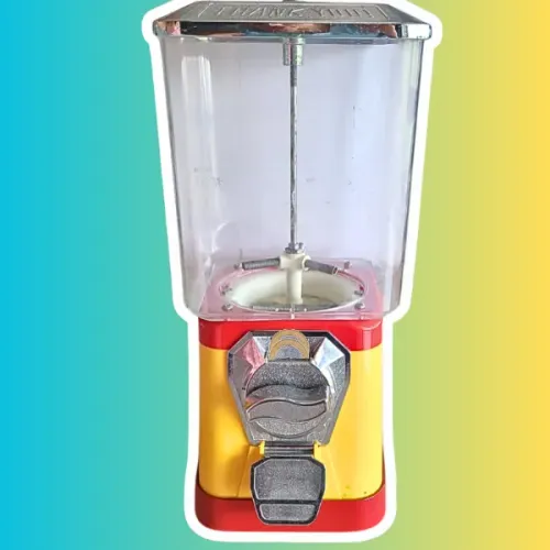 Maquina de bolinha chicletes brinquedo capsulas 1 polegada vending machine catraca 2 reais