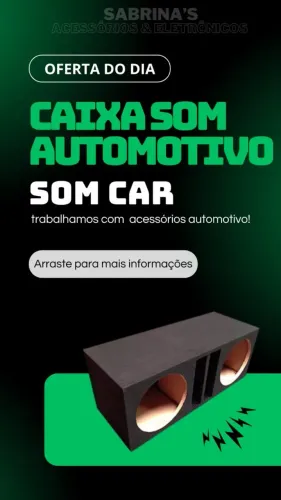 CAIXA SOM AUTOMOTIVO MDF  PARA 2 DE 12 p