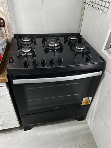 Fogão 5 Bocas Dako Supreme Glass com Mesa de Vidro e Acendimento Automático Preto - Bivolt