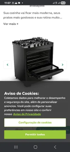 Fogao semi novo