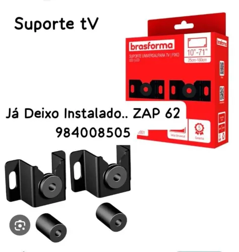 Suporte de Televisão Fixo Aço Resistente  até 85p