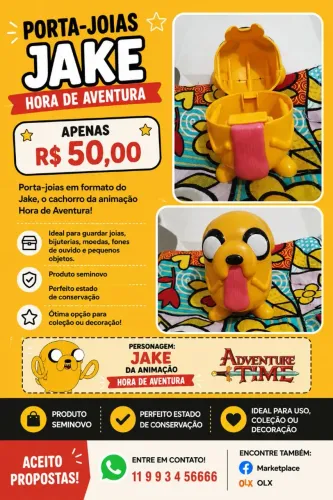 ? Porta-Joias Jake - Hora de Aventura ?