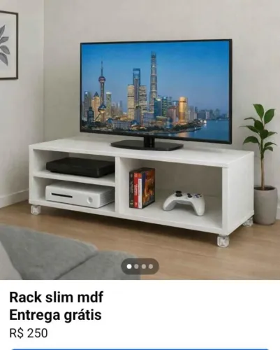 RACK SLIM MDF NOVO IDEAL PARA SALÃO / QUARTO TUDO P DEIXA SEU AMBIENTE ORGANIZADO 