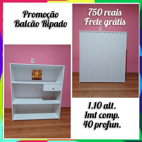 Promoção balcão ripado 