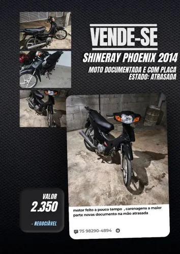 Shineray Phoenix documentada mas atrasada