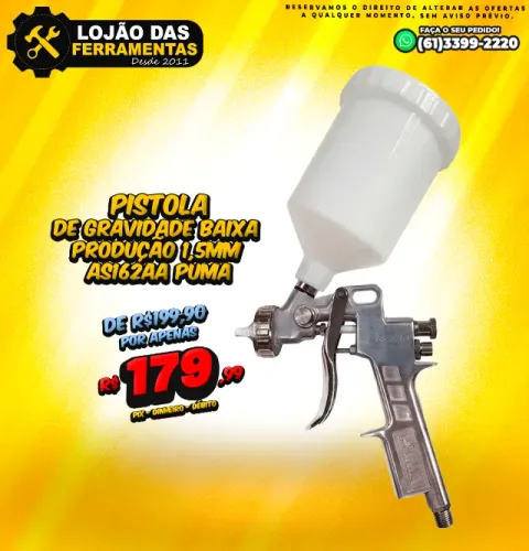 Pistola de Gravidade Baixa Produção 1,5mm AS162AA PUMA