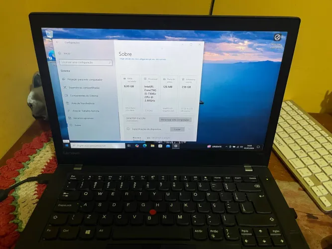 Notebook Lenovo ThinkPad T470 | Intel i5 | 8GB RAM | SSD 240GB + Biometria
