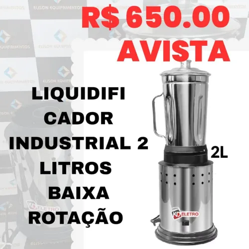 Liquidificador industrial 2 litros baixa rotação 