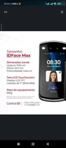 Controlador de acesso Control id max