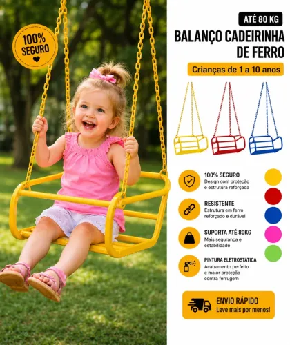 Cadeirinha de Balanço de Ferro Infantil