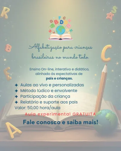 Alfabetização on-line aulas particulares 