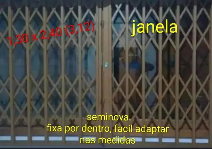 Pantográfica, seminova, grade, janela, 