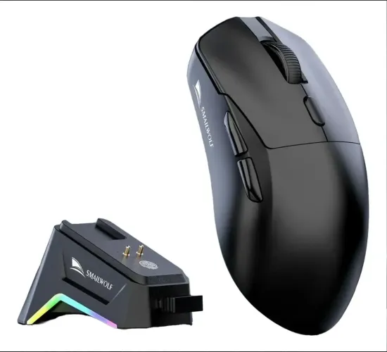 Mouse Gamer Sem Fio Smailwolf M3 Pro+ Tri Mode + Base de Carregamento