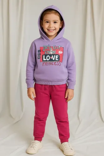 CONJUNTO MOLETOM COM CAPUZ MENINA 6 ANOS 
