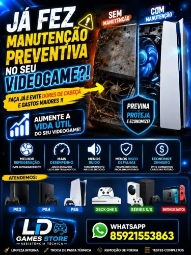 Manutenção preventiva - ps3, ps4,ps5,Xbox,ps3 e mais ! Pasta térmica, metal líquido !