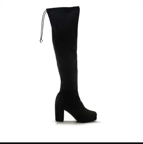 Bota Over The Knee Cano Longo Salto Plataforma