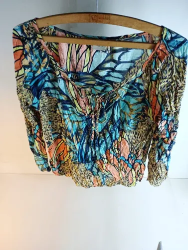 Lote 5 Blusas Femininas Tam M Bata Borboleta Cropped Lady Rock