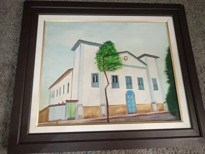 Par de Telas Históricas de SJC - Igreja Matriz e Estação Eugênio de Melo