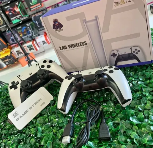 Game Stick Pro 4K 2 Controles Sem Fio +20 mil Jogos Retrô