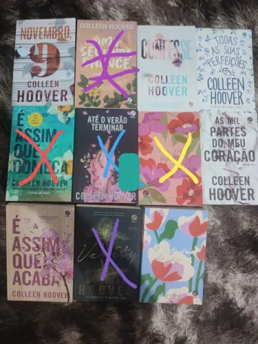 Coleção de livros da autora Colleen Hoover. Romance, drama e emoção em cada página!