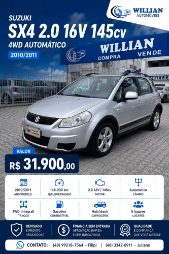 Suzuki SX4 2.0 16V 145cv 4WD 5P Aut. 2011
