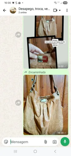 Bolsa linda de couro