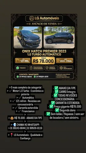 Chevrolet Onix Hatch Premier 1.0 12V TB Flex Aut. 4P 2023