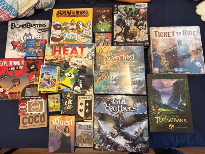 Jogos de Tabuleiro - Everdell, Heat, Ticket to Ride e Mais