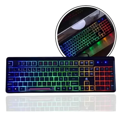 Teclado Gamer USB RGB KP-TE130 - Knup