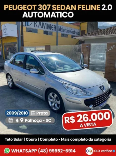 Peugeot 307 Sed.feline/griff 2.0/2.0 Flex 4P AUT 2010