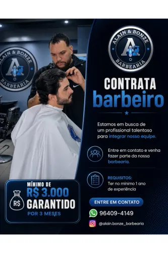 VAGA PARA BARBEIRO(A) / NITERÓI - SÃO GONÇALO