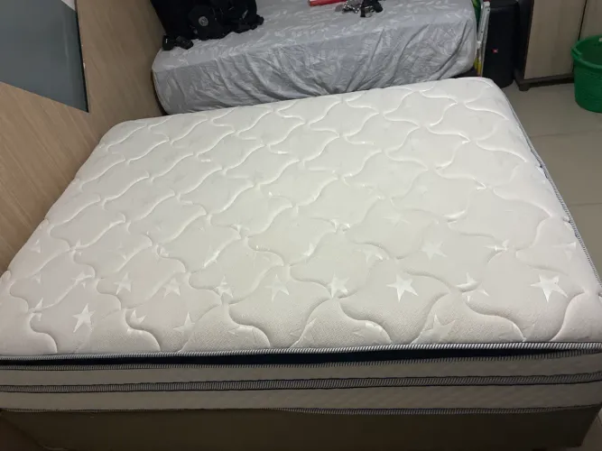Cama casal nova BASE + COLCHÃO , GAZIN de Molas Ensacadas 32x138x188cm - Diamond Blue: