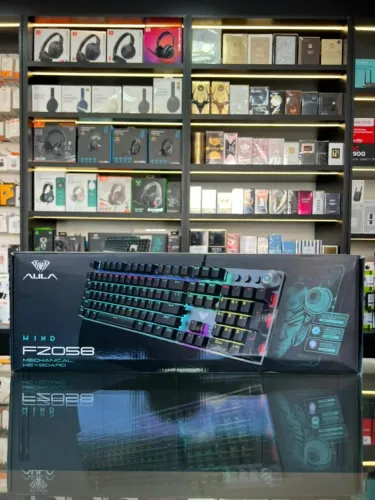 Teclado Gamer Aula F2058 Mecânico Preto com Luz Rgb (Novo)
