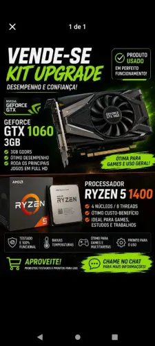 GTX 1060 3gb e Ryzen 5