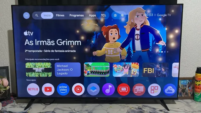 Tv smart 4k tcl 55 polegadas imagem linda dependendo do local entrego 