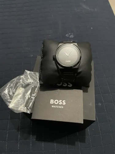 Relógio Hugo Boss preto fosco original