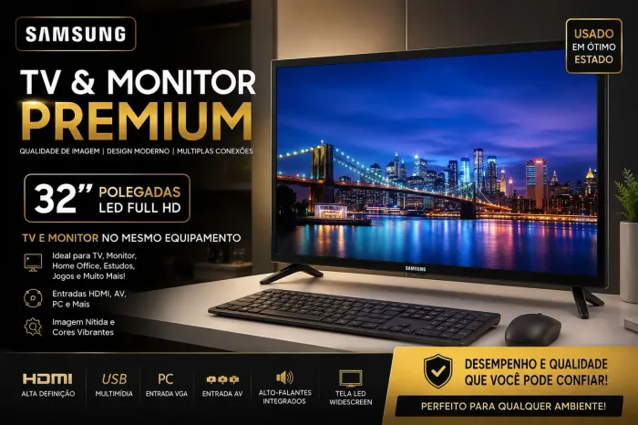 TV E MONITOR SAMSUNG 32" SMART