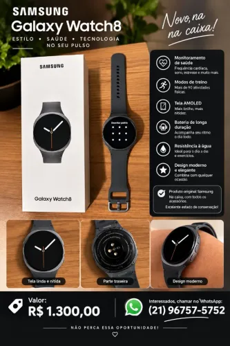 ? SAMSUNG GALAXY WATCH8 ? NOVO NA CAIXA! ?