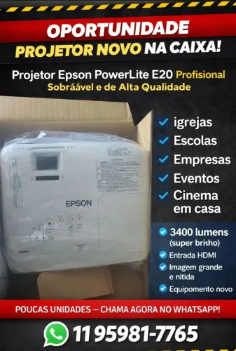 Promocao Projetor Epson Power Lite E20
