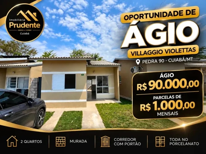 Casa em Condomínio para Venda em Cuiabá, Pedra 90, 2 dormitórios, 1 banheiro, 2 vagas
