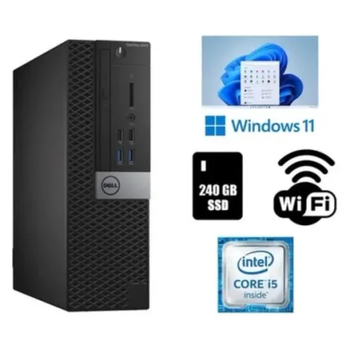 CPU Computador Dell Intel I5, Win. 11, RAM 16GB, SSD 240GB KingSton, Wi-Fi, Bluetooth