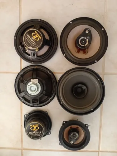 Lote 3 pares auto falantes