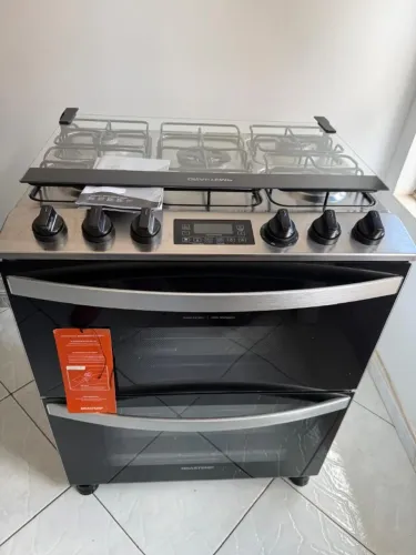 Fogão Brastemp 5 Bocas Duplo Forno Cor Inox