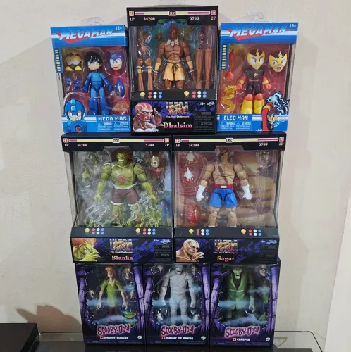 Bonecos Jada Toys - Scooby-Doo, Street Fighter e Megaman - A partir de R$ 225,00