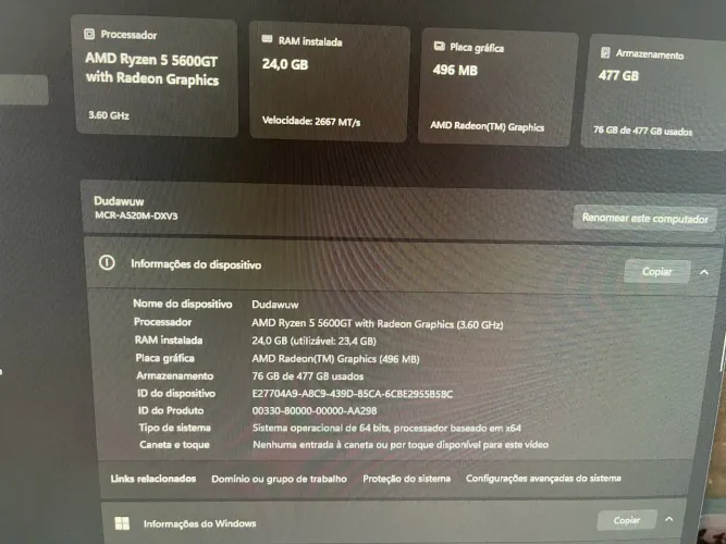 Pc gamer completo com periféricos